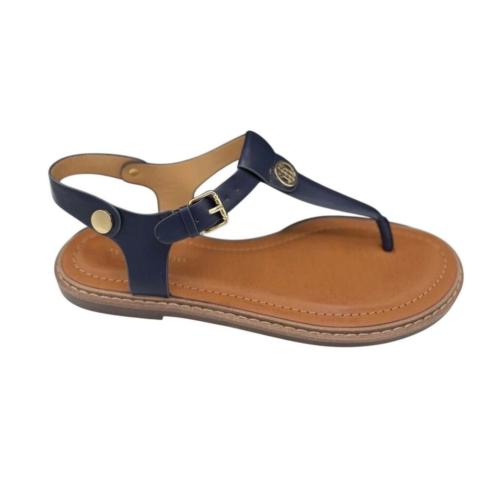 Tommy Hilfiger Bennia Thong Flat Sandals Blue Women’s Size 6M NEW